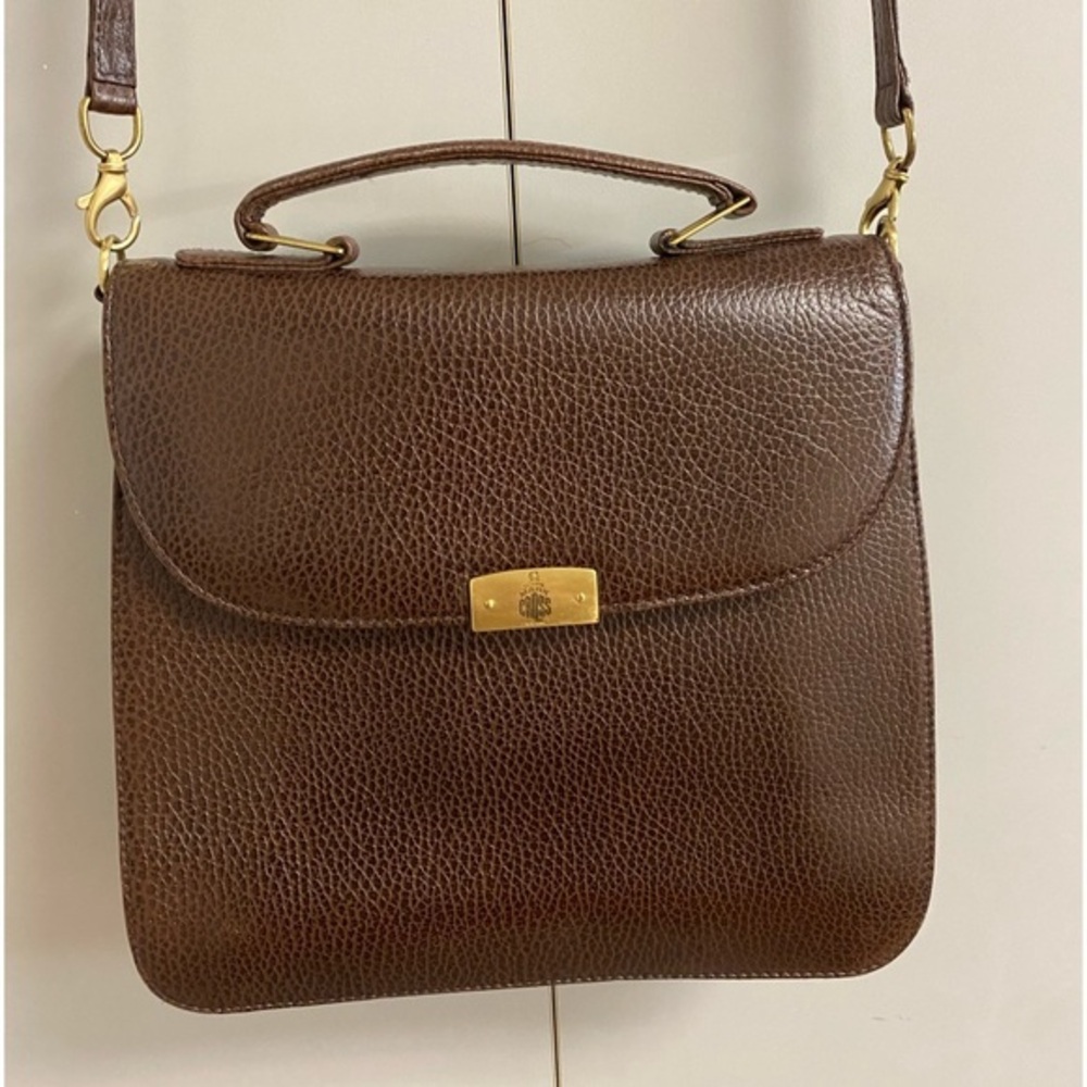 MARK CROSS 1845 New York cross body VINTAGE Leather handbag with gold accents. - Picture 1 of 16